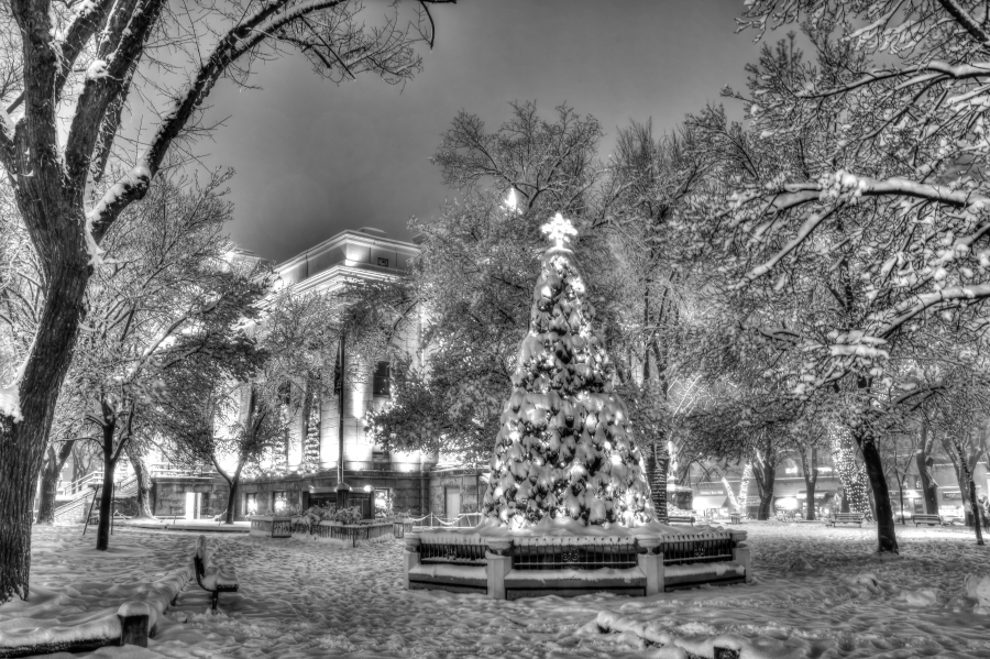 Photographing Christmas Town on Christmas Eve